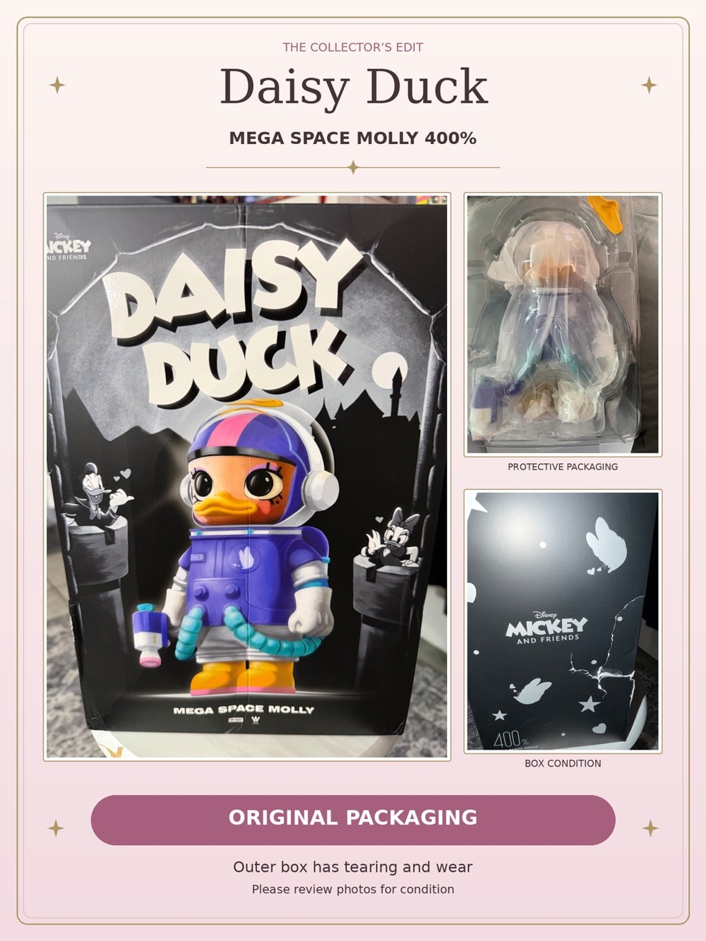 Mega Space Molly 400% Vinyl Figure - Daisy Duck